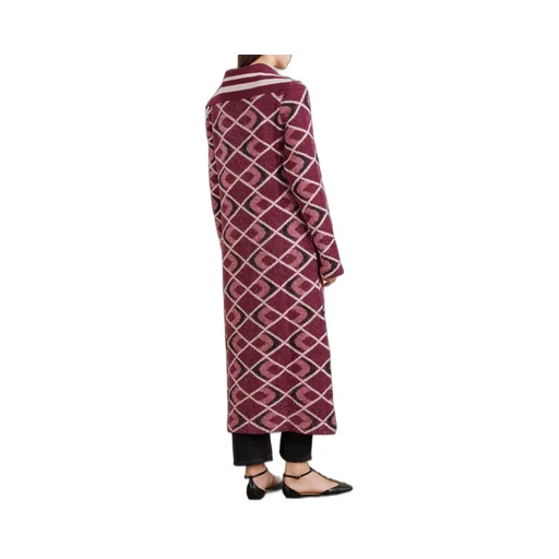 Jacquard Long Knit Cardigan