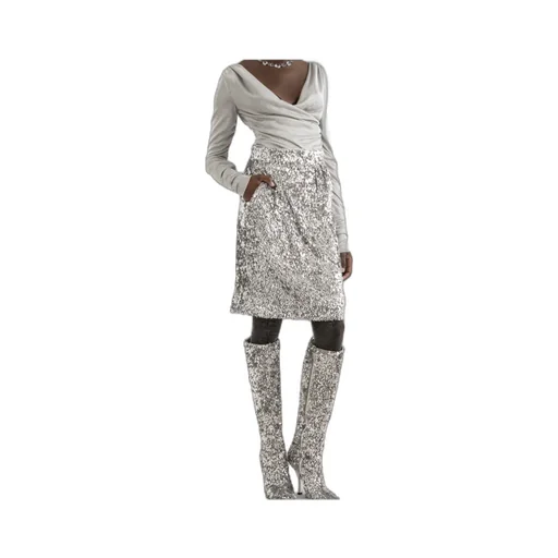 Sequined Midi Skirt
