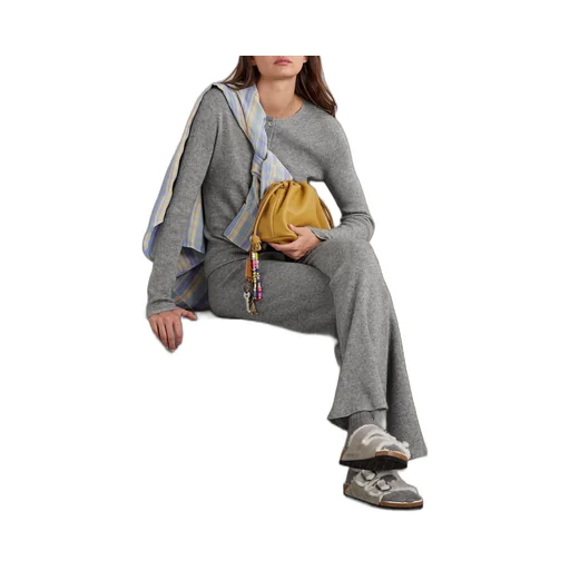 Delicash Ribbed Wide-Leg Casual Pants