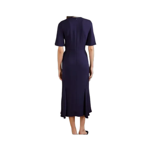 Embellished Short-Sleeve Midi Dress