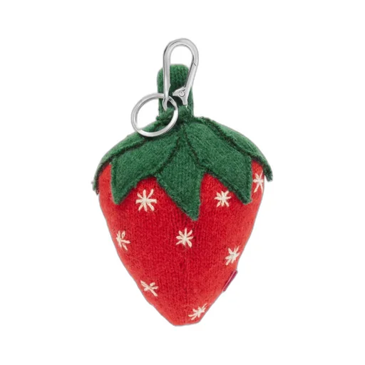 Strawberry Crocheted Cashmere Keychain