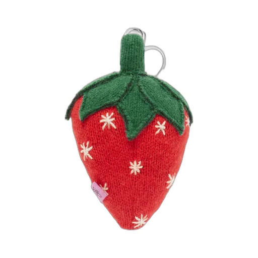 Strawberry Crocheted Cashmere Keychain