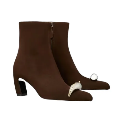Tory Burch Pierced Heeled Ankle Boots