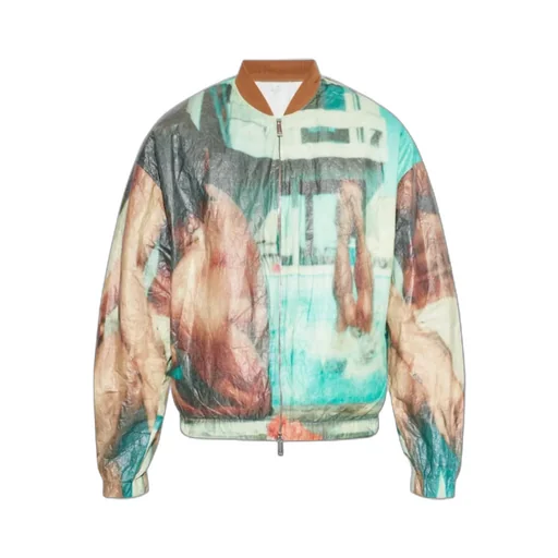 Dsquared2 Abstract-Print Zipped-Up Bomber Jacket