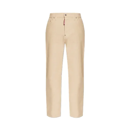 Dsquared2 Logo Patch Straight Leg Jeans