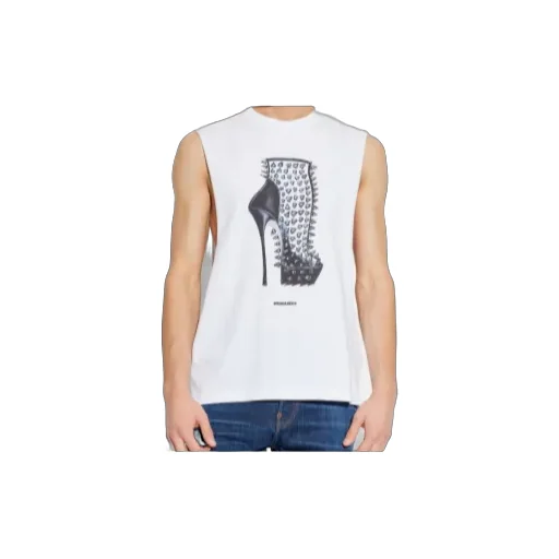 Dsquared2 Graphic-Print Crewneck Tank Top