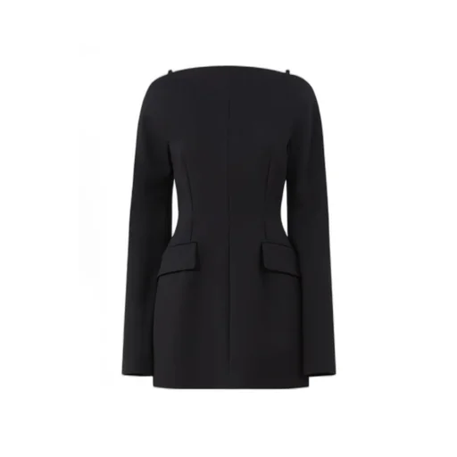 Short Fitted Crepe Dress