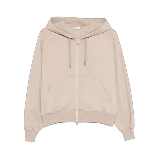 Brunello Cucinelli Drawstring Zipped Hoodie