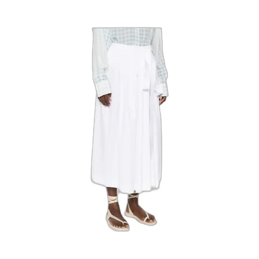 Tie-Waist Midi Skirt