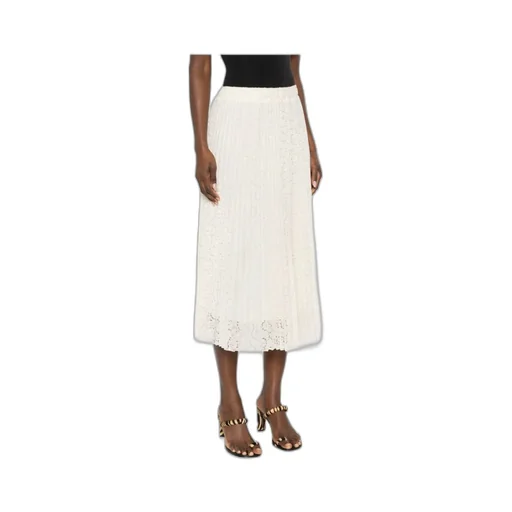 Pleated Floral Midi Skirt