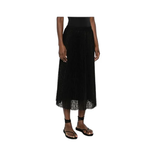 Plissé Midi Skirt