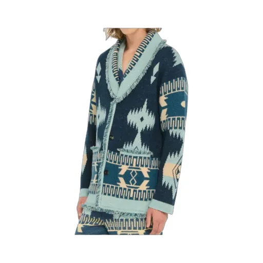 Icon Jacquard Fringed Cardigan