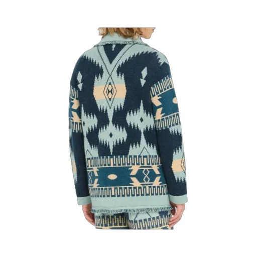Icon Jacquard Fringed Cardigan