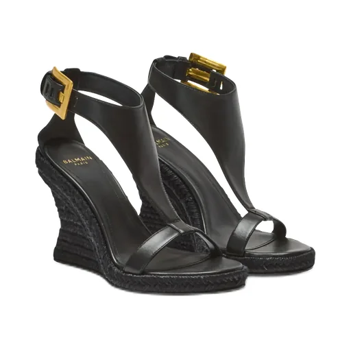 Balmain Anthem Wedge Espadrilles