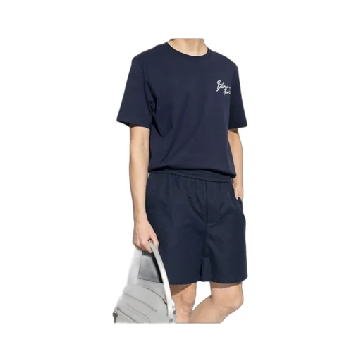 Balmain Logo Brush Printed Crewneck T-Shirt
