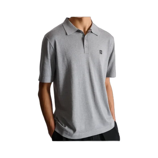 Balmain Embroidered Short-Sleeve Polo Shirt