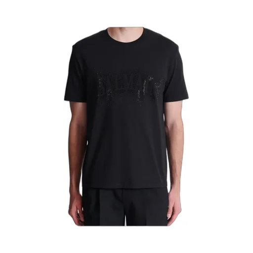 Balmain Embroidered Crystal Spray Effect T-Shirt