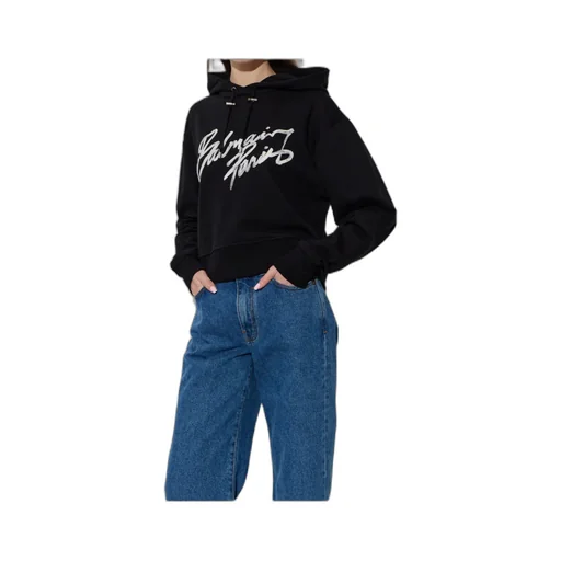 Balmain Logo Printed Drawstring Hoodie