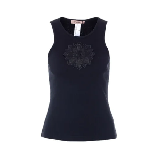 Twinset Floral Embroidered Tank Top