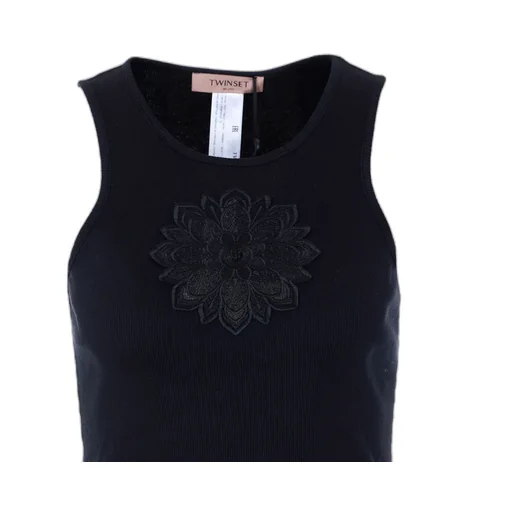 Twinset Floral Embroidered Tank Top