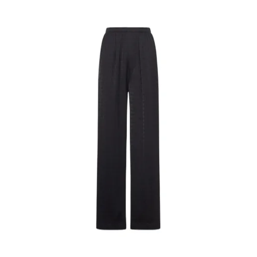 Monogrammed Straight-Leg Pants