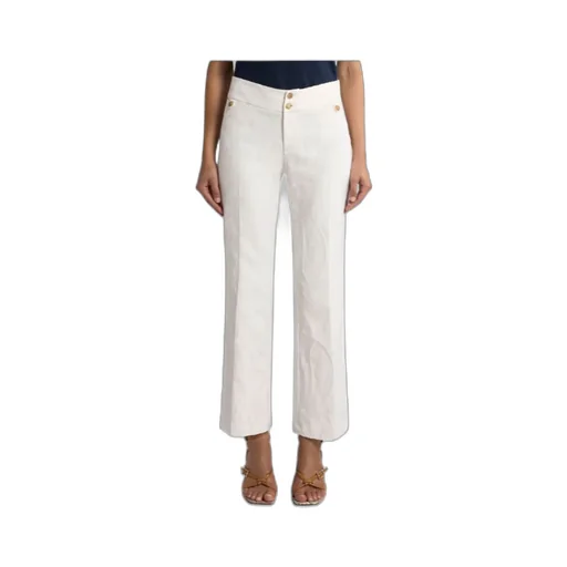 Flared Cotton-Blend Jacquard Trousers With Paisley Foliage Motif