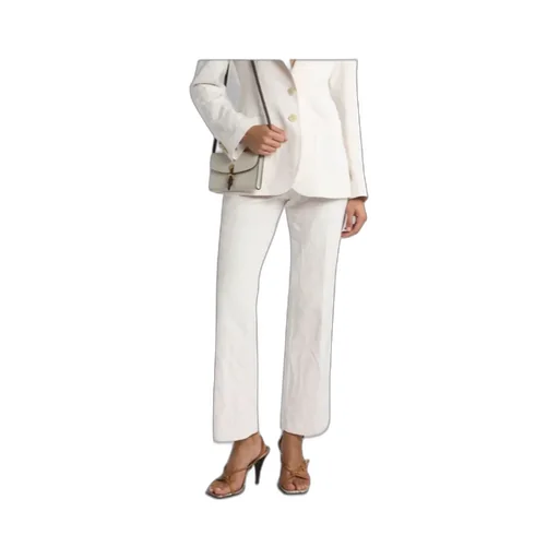 Flared Cotton-Blend Jacquard Trousers With Paisley Foliage Motif