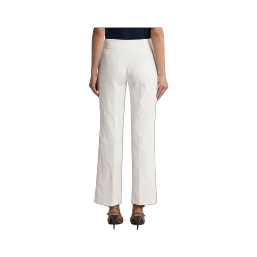 Flared Cotton-Blend Jacquard Trousers With Paisley Foliage Motif