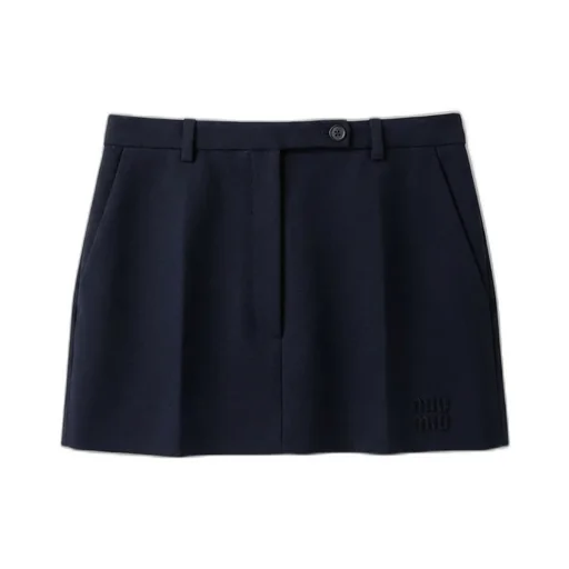 Miu Miu Logo-Detailed Mini Skirt