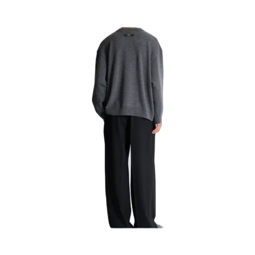 Balmain Logo Patch Crewneck Knit Sweater