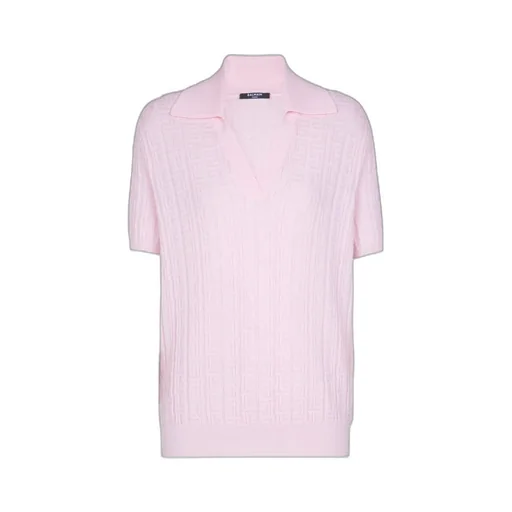 Balmain Monogram Knit Polo Jumper