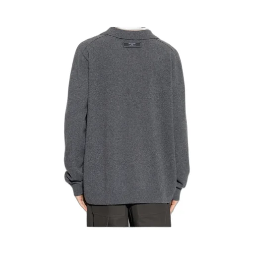 Balmain Collared Knit Long-Sleeve Sweater