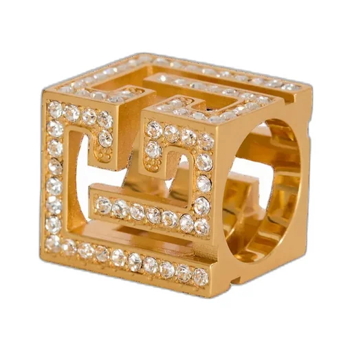 Balmain Embellished Cube Ring