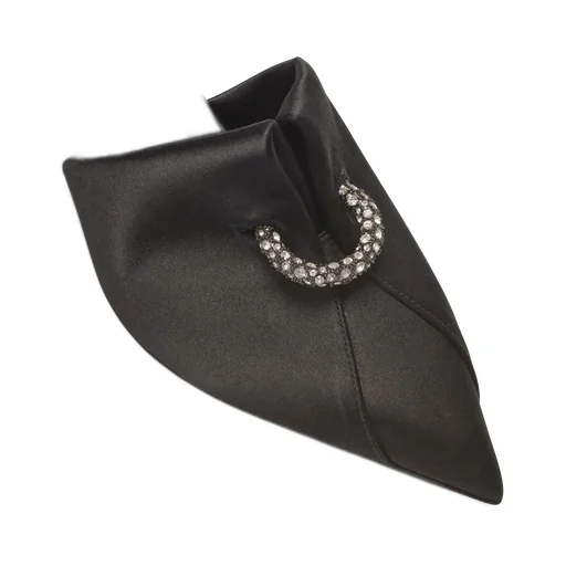 Balmain Piercing Detailed Satin Slingback Pumps