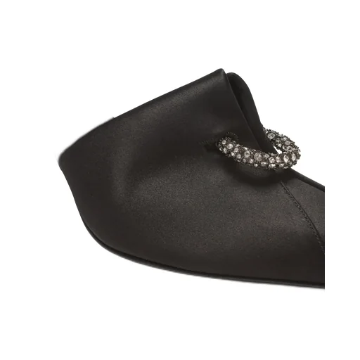 Balmain Piercing Detailed Satin Slingback Pumps