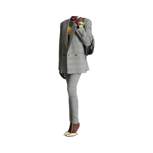 Balmain Houndstooth Button-Up Blazer