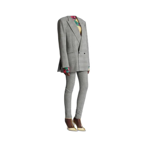 Balmain Houndstooth Button-Up Blazer