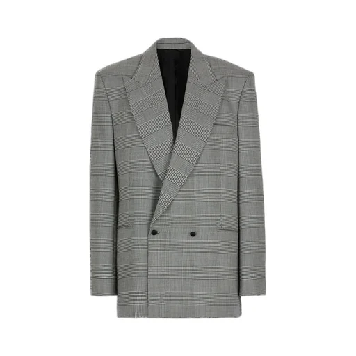 Balmain Houndstooth Button-Up Blazer