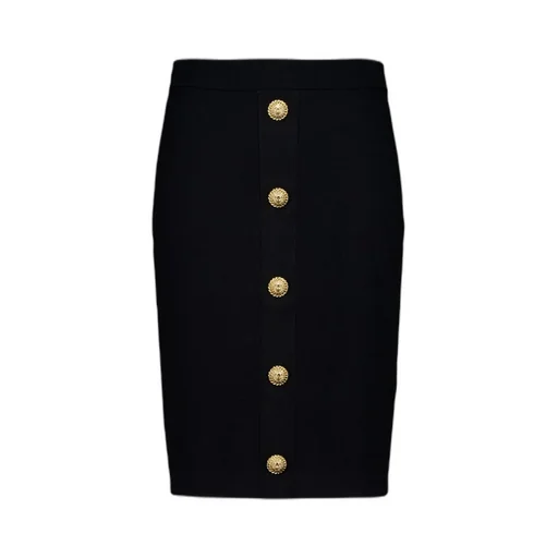 Balmain Button Detailed Pencil Skirt