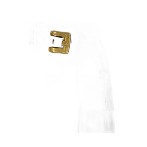 Balmain Gabardine Wrap Midi Skirt