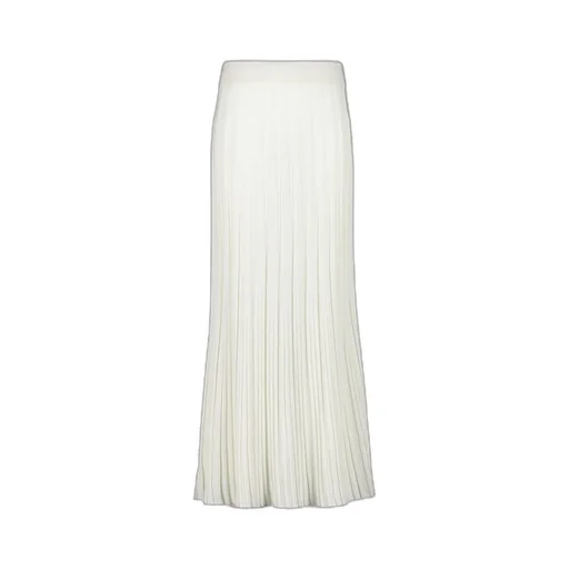 Balmain Elasticated Waistband Pleated Maxi Knit Skirt