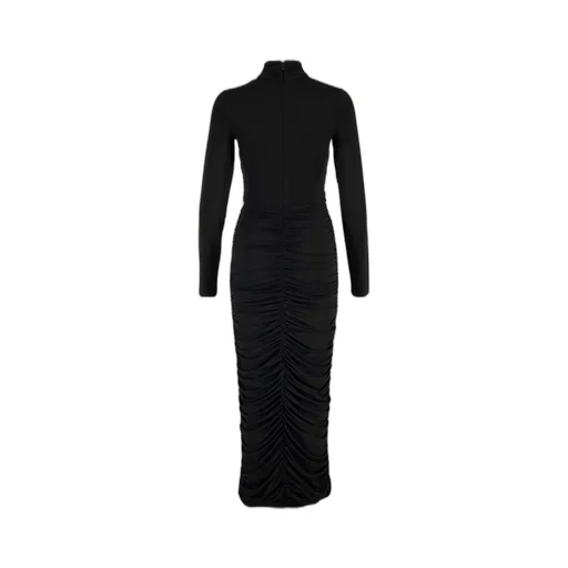 Balmain Pleated Jersey Midi Dress