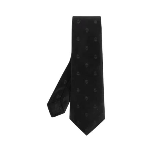 Alexander Mcqueen Skull Jacqaurd Tie
