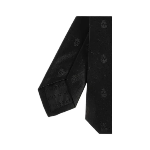 Alexander Mcqueen Skull Jacqaurd Tie