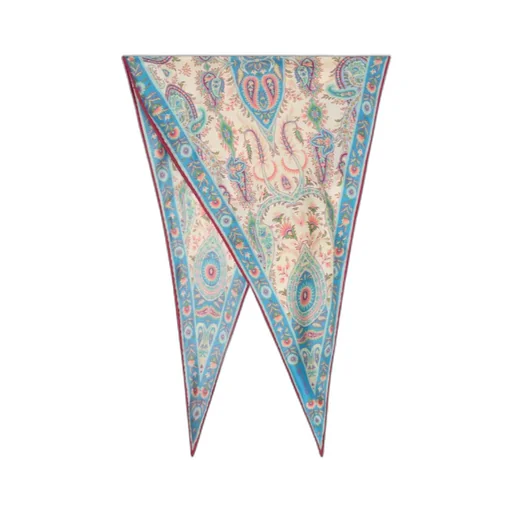 Etro Floral Leafy Paisley Motif Scarf