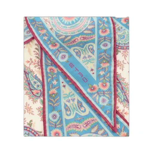 Etro Floral Leafy Paisley Motif Scarf