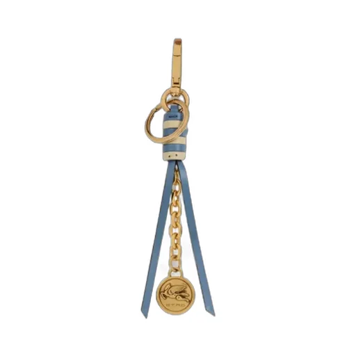 Etro Chain And Pegaso Coin Charm Keychain