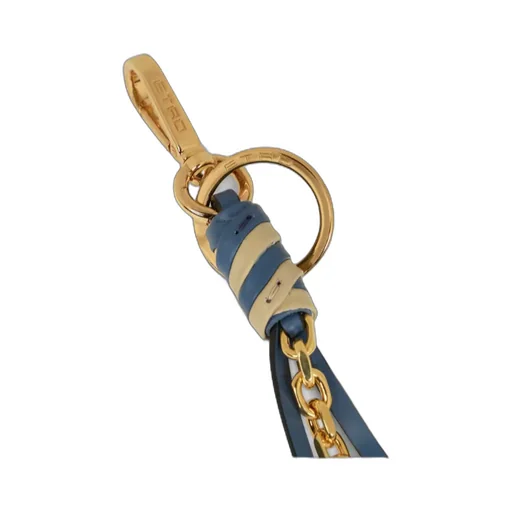 Etro Chain And Pegaso Coin Charm Keychain