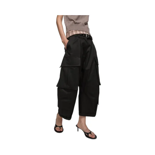 Belt-Detail Cargo Trousers