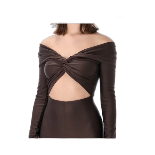 The Andamane Stretch Off-Shoulder Cut-Out Jumpsuit